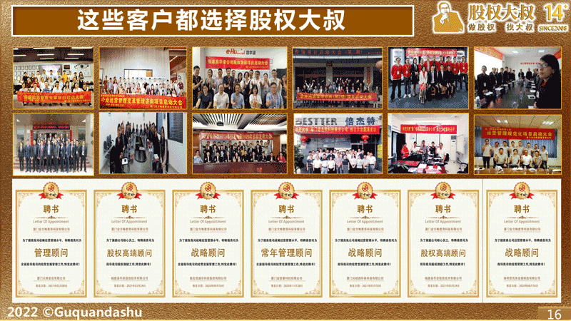 (客户见证：这些客户都选择股权大叔)